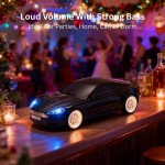 Wholesale Modern Design Music Express Car Compact and Stylish Wireless Sound Bluetooth Speaker with LED Lights WS-593 for Universal Cell Phone And Bluetooth Device (White)