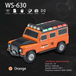 Large Off Road SUV Style Wireless Truck Design Bluetooth Speaker (Orange)