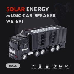 Music Express Semi Truck Bluetooth Speaker - Portable Wireless Sound System with Solar Charging WS691 for Universal Cell Phone And Bluetooth Device (Black) Music Express Semi Truck Bluetooth Speaker - Portable Wireless Sound System with Solar Charging WS691 for Universal Cell Phone And Bluetooth Device (Black)