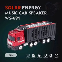 Music Express Semi Truck Bluetooth Speaker - Portable Wireless Sound System with Solar Charging WS691 for Universal Cell Phone And Bluetooth Device (Red) Music Express Semi Truck Bluetooth Speaker - Portable Wireless Sound System with Solar Charging WS691 for Universal Cell Phone And Bluetooth Device (Red)