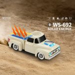 Wholesale Solar-Powered Pickup Truck Bluetooth Speaker - Portable Wireless Outdoor Audio System with Solar Charging WS692 for Universal Cell Phone And Bluetooth Device (Black)