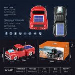 Wholesale Solar-Powered Pickup Truck Bluetooth Speaker - Portable Wireless Outdoor Audio System with Solar Charging WS692 for Universal Cell Phone And Bluetooth Device (Black)