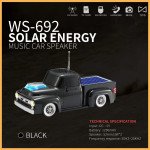 Wholesale Solar-Powered Pickup Truck Bluetooth Speaker - Portable Wireless Outdoor Audio System with Solar Charging WS692 for Universal Cell Phone And Bluetooth Device (Black)