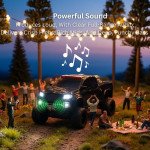 Wholesale Monster Truck Bluetooth Speaker with LED Lights & Engine Sound Effect FM/TF/USB WS-X65 for Universal Cell Phone And Bluetooth Device (Black)