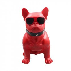 Sunglasses Bulldog Design Bluetooth Speaker (Red)