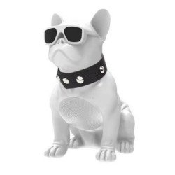 Sunglasses Bulldog Design Bluetooth Speaker (White)
