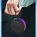 Wholesale Portable Magnetic Bluetooth Speaker with RGB Lights and Handle - Wireless Music Player for Indoor and Outdoor Use X203 for Universal Cell Phone And Bluetooth Device (Black)