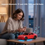 Wholesale Sport Car Design Inspired Portable Bluetooth Speaker with Comprehensive Media Support X703 for Universal Cell Phone And Bluetooth Device (Black)