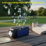 Wholesale Outdoor Strong Flashlight FM Radio Portable Bluetooth Speaker With Solar Panel Charge YG-A32 for Universal Cell Phone And Bluetooth Device (Black)