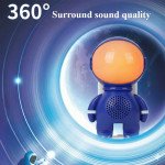 Wholesale Space Ranger Astronaut Design LED Lights Portable Wireless Bluetooth Speaker with Phone Stand YM090 for Universal Cell Phone And Bluetooth Device (Red)