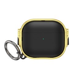 Fashion Design Electroplated Full Body Hybrid Locking Lids Airpod Case Cover With Holder Clip for Apple Airpod Pro 2 / 1 (Black/Gold) Fashion Design Electroplated Full Body Hybrid Locking Lids Airpod Case Cover With Holder Clip for Apple Airpod Pro 2 / 1 (Black/Gold)