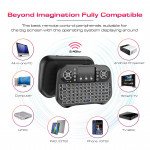 Wholesale Mini Keyboard with 7-Color Backlight, 2.4G Wireless Air Mouse, Rechargeable Lithium Battery for Mobile, PC, TV Box & Gamepad i10Plus for Computer/Laptop/Windows/Mac (Black)
