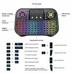 Wholesale Mini Keyboard with 7-Color Backlight, 2.4G Wireless Air Mouse, Rechargeable Lithium Battery for Mobile, PC, TV Box & Gamepad i10Plus for Computer/Laptop/Windows/Mac (Black)