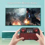 Wholesale Mini Keyboard with 7-Color Backlight, 2.4G Wireless Air Mouse, Rechargeable Lithium Battery for Mobile, PC, TV Box & Gamepad i10Plus for Computer/Laptop/Windows/Mac (Black)