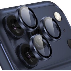 Premium Guard Titanium Alloy HD Tempered Glass Camera Lens Protector for Apple iPhone 17 Pro Max / 17 Pro (Blue)