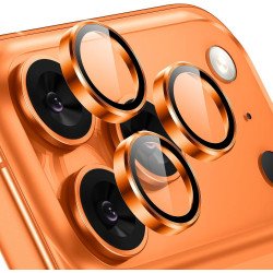 Premium Guard Titanium Alloy HD Tempered Glass Camera Lens Protector for Apple iPhone 17 Pro Max / 17 Pro (Orange)