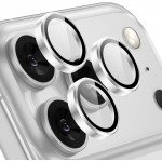 Wholesale Premium Guard Titanium Alloy HD Tempered Glass Camera Lens Protector for Apple iPhone 17 Pro Max / 17 Pro (Silver)