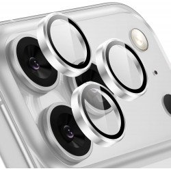 Premium Guard Titanium Alloy HD Tempered Glass Camera Lens Protector for Apple iPhone 17 Pro Max / 17 Pro (Silver)
