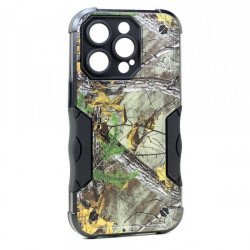 Design Fashion Picture Design Strong Shockproof Hybrid Grip Case Cover for iPhone 14 [6.1] (Camo Green)