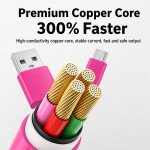 Wholesale V8V9 Micro 2A USB Heavy Duty Cable 6FT (Hot Pink)