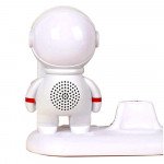 Wholesale Space Ranger Astronaut Design LED Lights Portable Wireless Bluetooth Speaker with Phone Stand YM090 for Universal Cell Phone And Bluetooth Device (White)