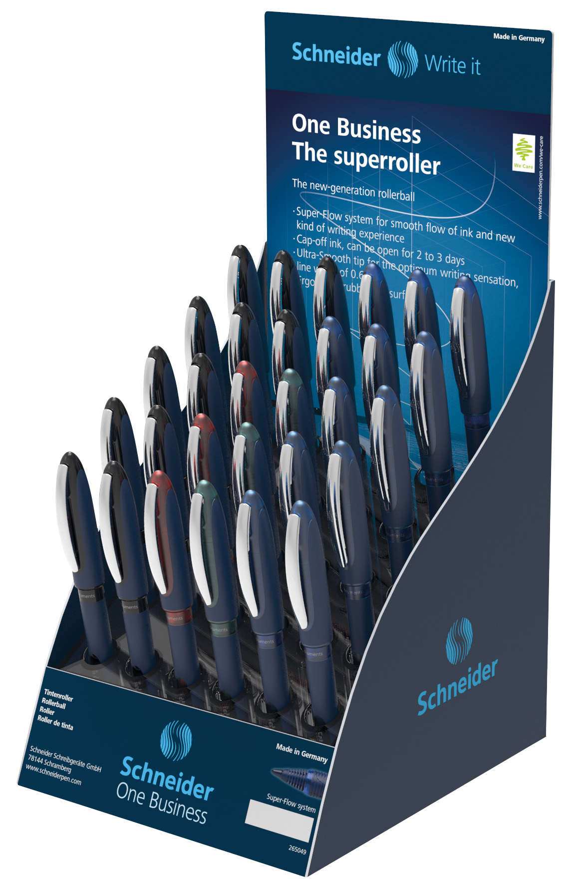 Wholesale Schneider One Business Rollerball Pen, Counter Display
