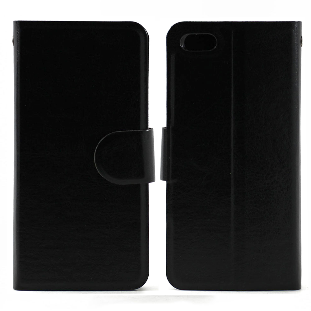 Extra boog Minachting Wholesale iPhone 5S 5 Slim Flip Leather Wallet Case (Black - Black)