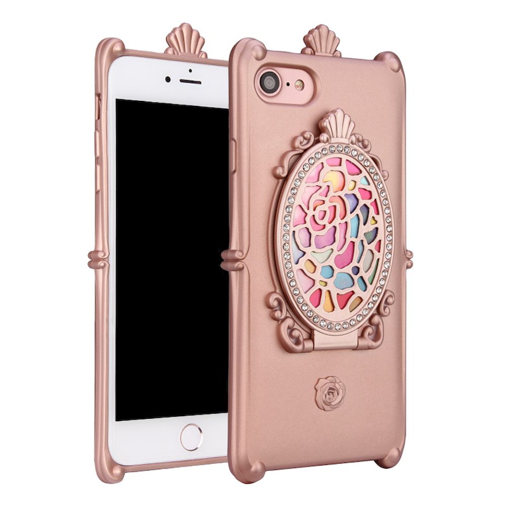 Wholesale Iphone 7 Rose Diamond Mirror Case Rose Gold