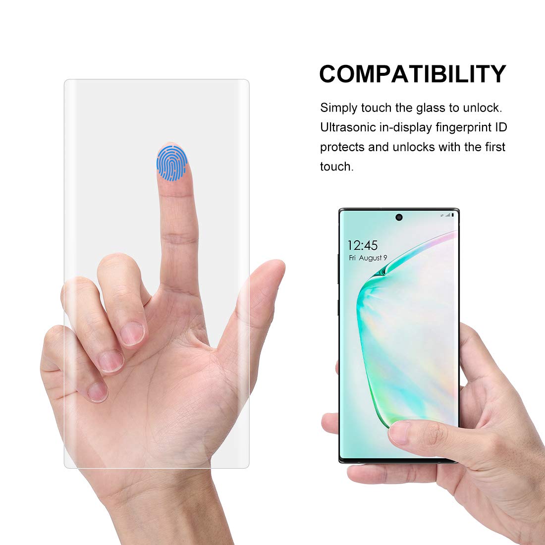 Wholesale Galaxy Note 10+ (Plus) UV Tempered Glass Full Glue