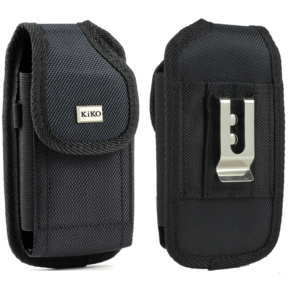 Samsung Galaxy S5 Extendable Vertical Vinyl Belt POUCH (Black)