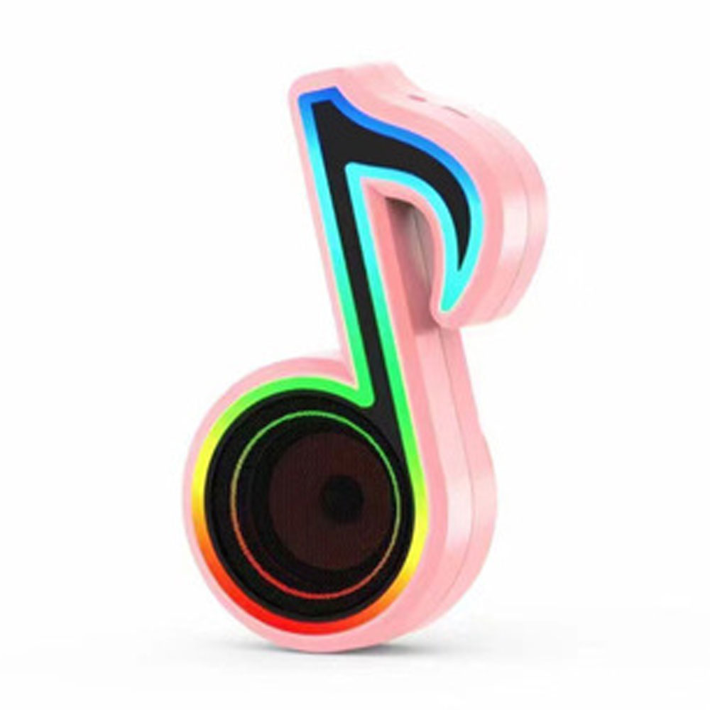 RGB Color Light MUSIC Design Style Cool Portable Bluetooth Speaker FTBT06 (Pink)