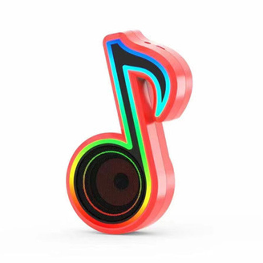 RGB Color Light Music Design Style Cool Portable Bluetooth SPEAKER FTBT06 (Red)