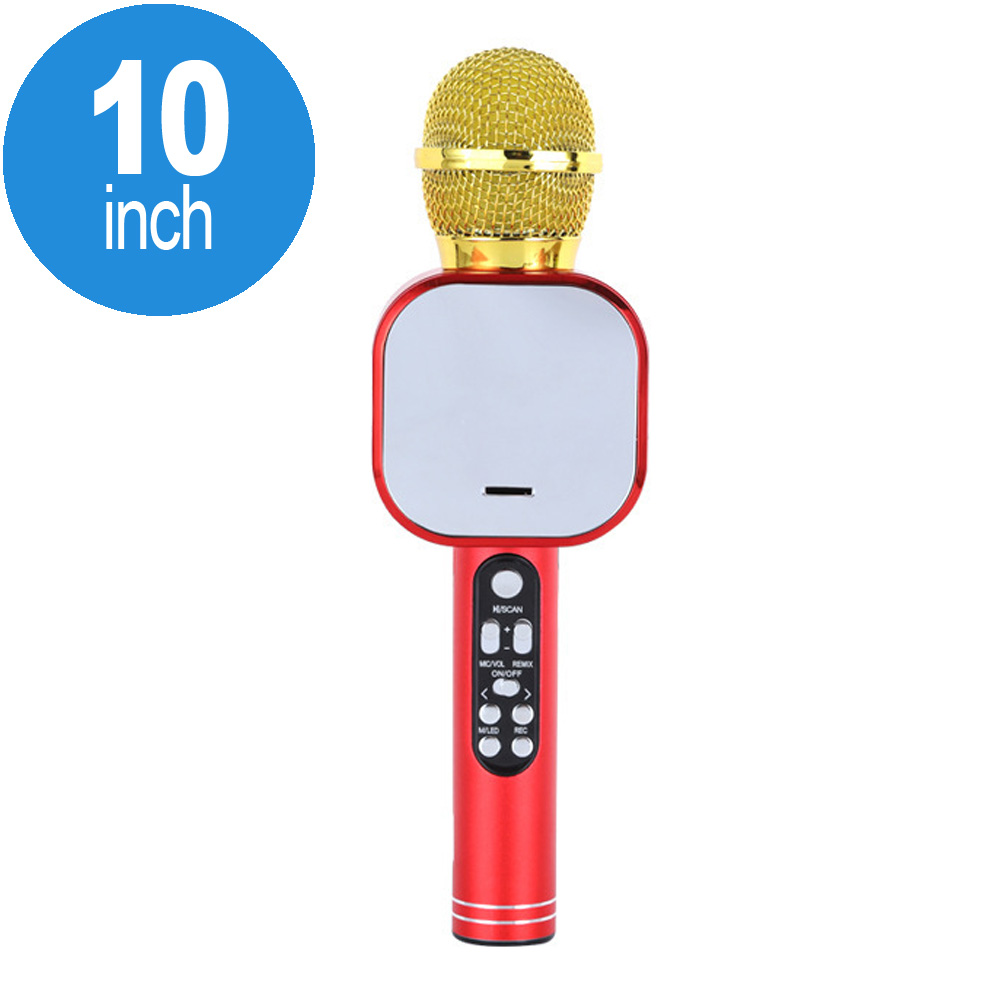 Wholesale Karaoke Microphone LED Light Mirror Screen Portable Bluetooth