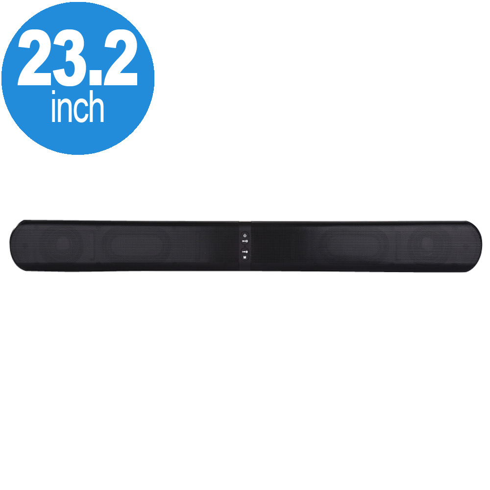 Long Sound Bar Sleek Design Portable Bluetooth Wireless Speaker (Black)