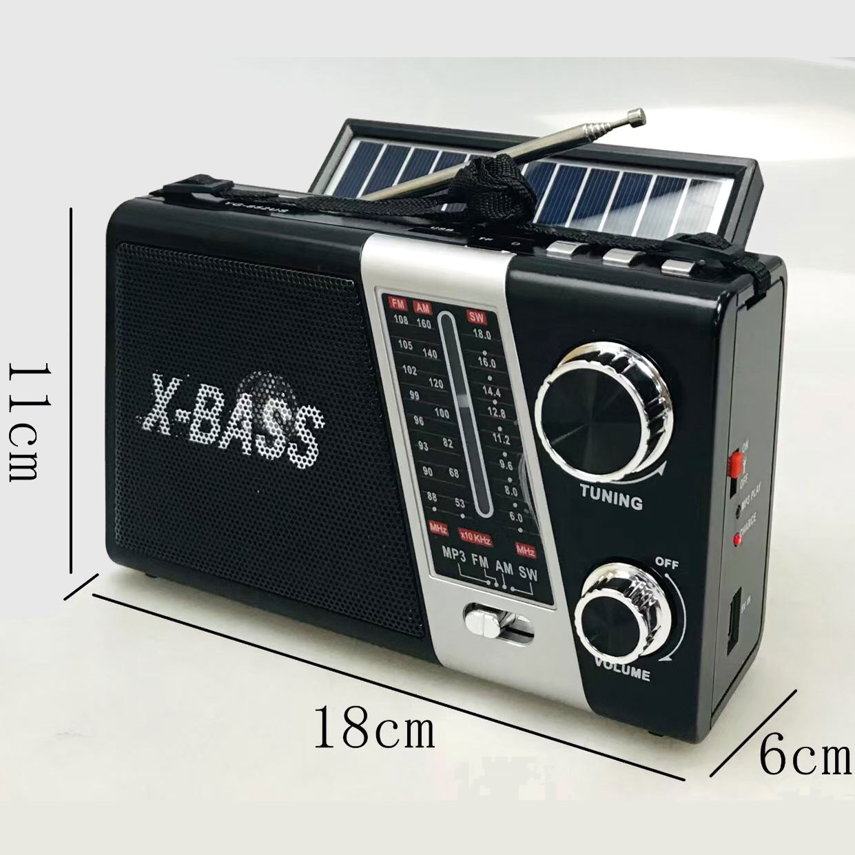 Wholesale X Bass AM FM Radio USB MP3 Portable Speaker with LED