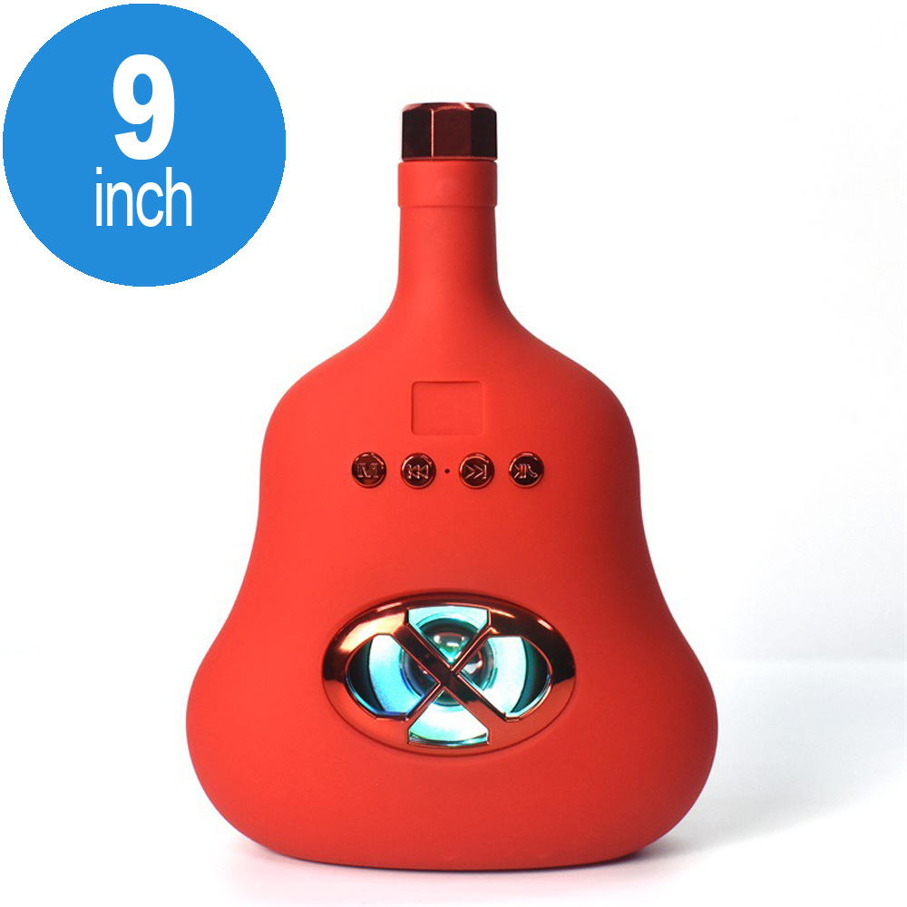Wine Bottle Shape Portable Bluetooth Speaker BS131 (Red)