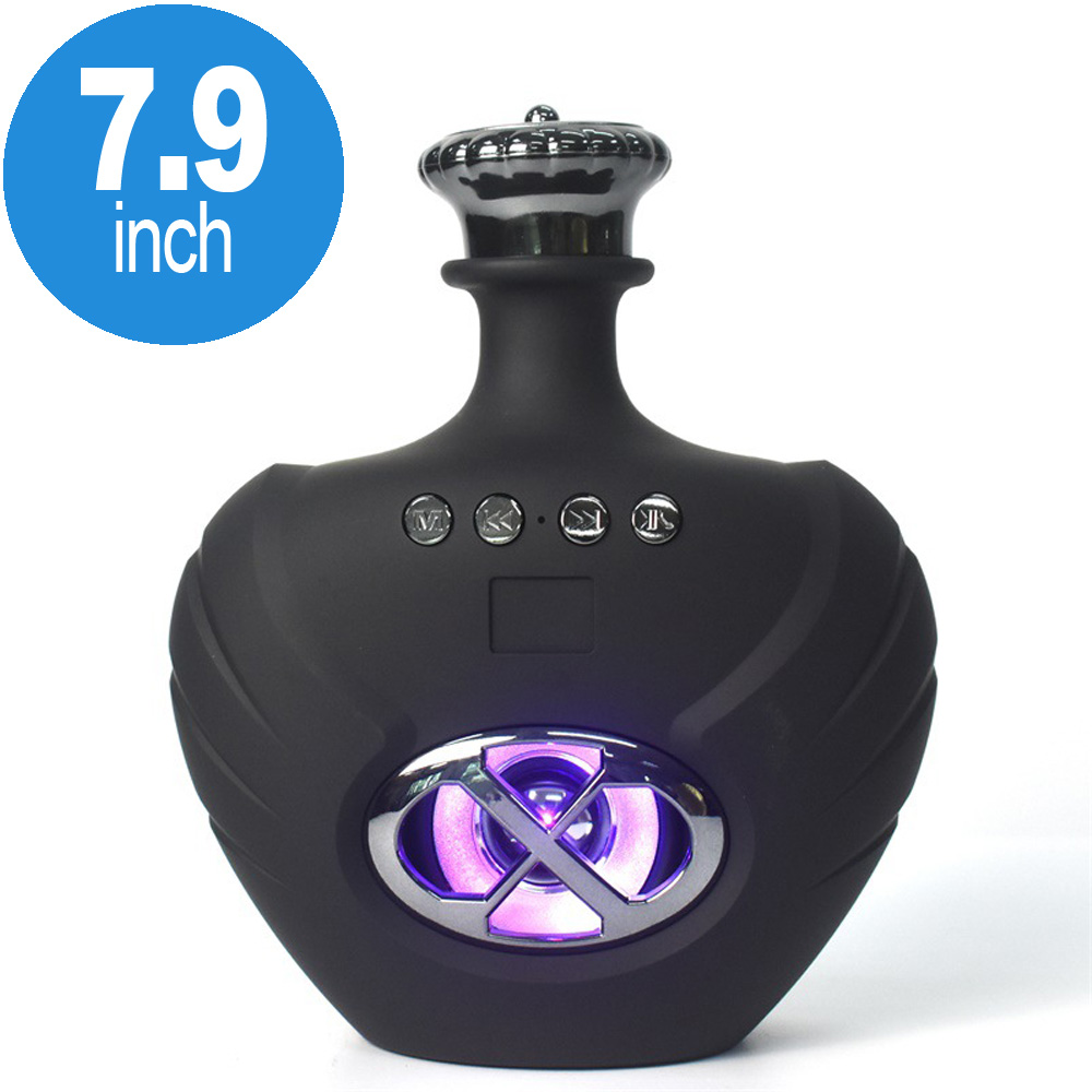 Wine Bottle Shape Portable Bluetooth Speaker BS133 (Black)