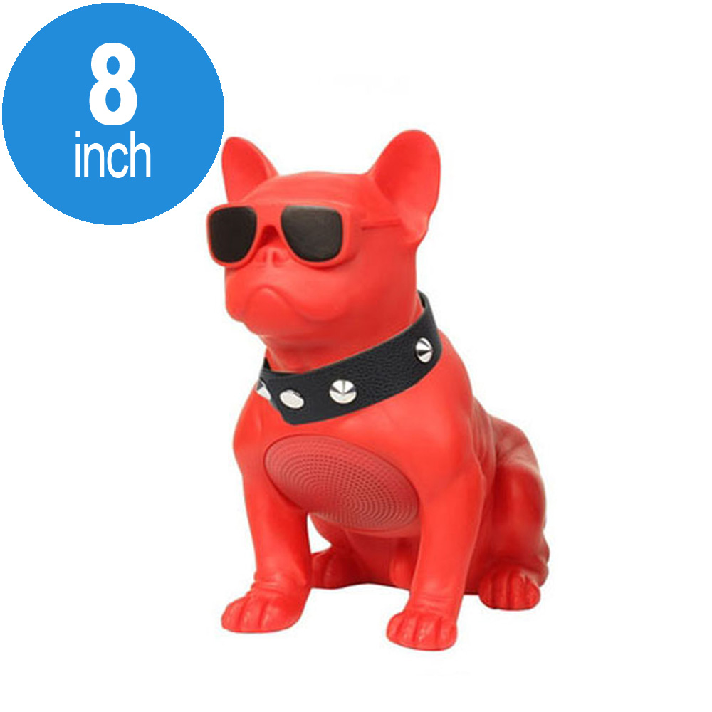 Full Size Cool Design SUNGLASSES Pit Bull Dog Portable Bluetooth Speaker CH-M10 (Red)