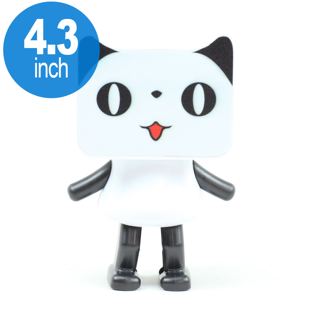 Smart Music Dancing Cat Portable Bluetooth SPEAKER with Strap Cute Cat (White)