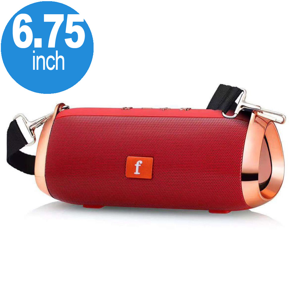 Carry to Go Chrome Metallic Design Portable Bluetooth Speaker ET801 (Red)