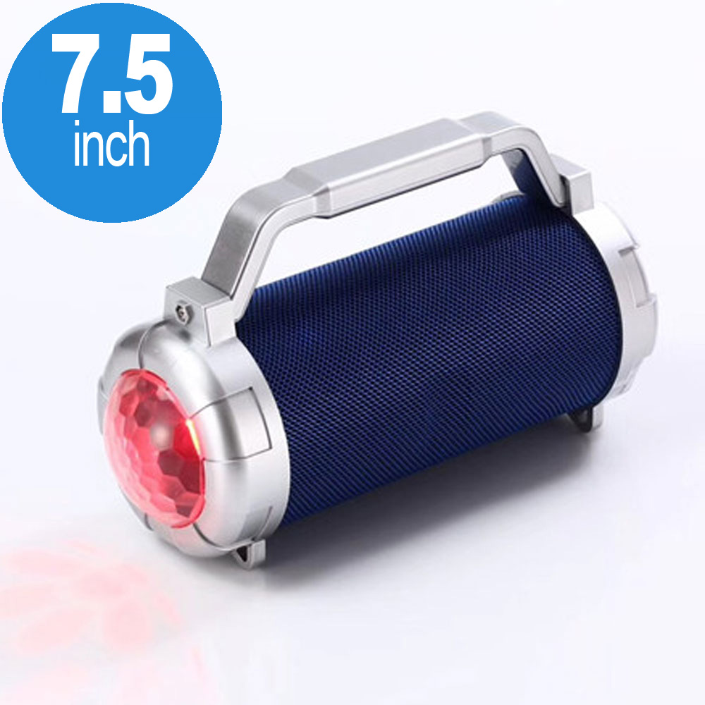 Disco Beam LED Light Projector Bluetooth Speaker with Carry Handle J15 (Navy Blue)