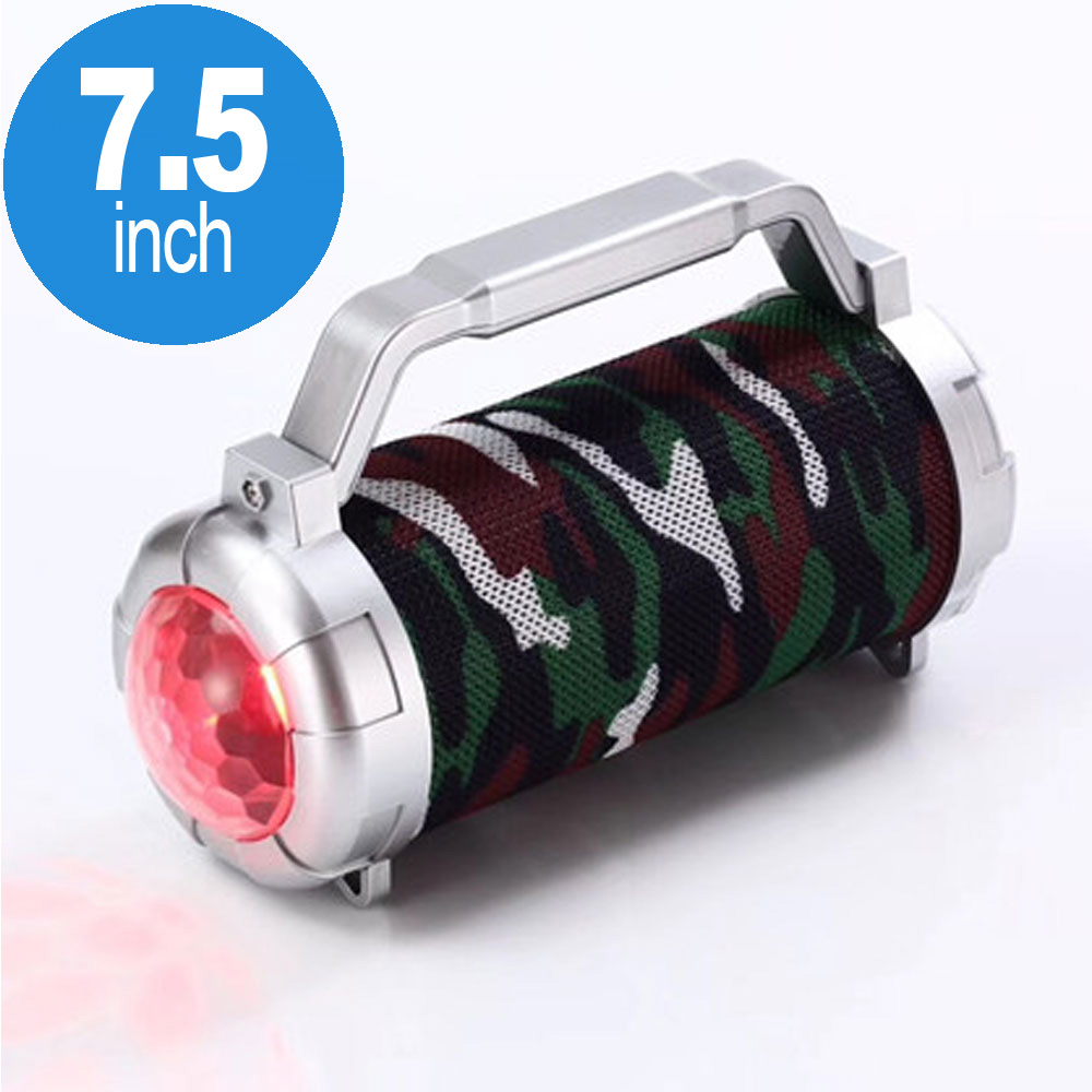 Disco Beam LED Light Projector Bluetooth Speaker with Carry Handle J15 (Camouflage)