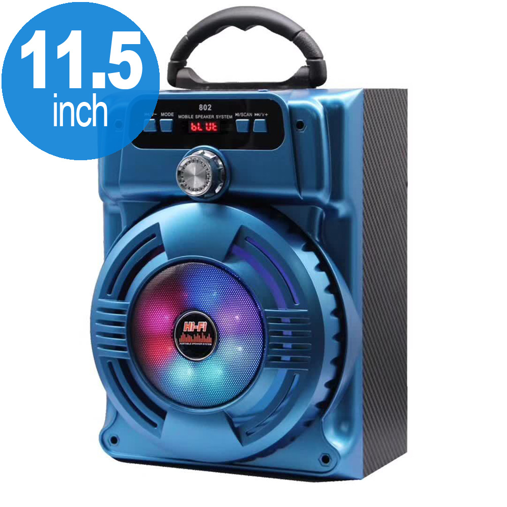 Handle Bar LED Light Portable Bluetooth SPEAKER JHW802 (Blue)