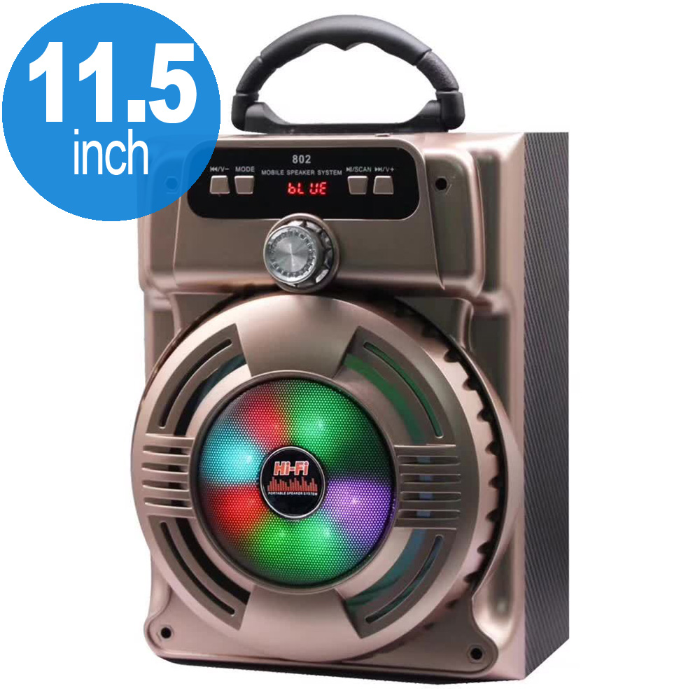 Handle BAR LED Light Portable Bluetooth Speaker JHW802 (Gold)