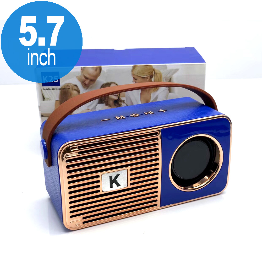 Retro On The Go Radio Style Portable Bluetooth Speaker K25 (Blue)
