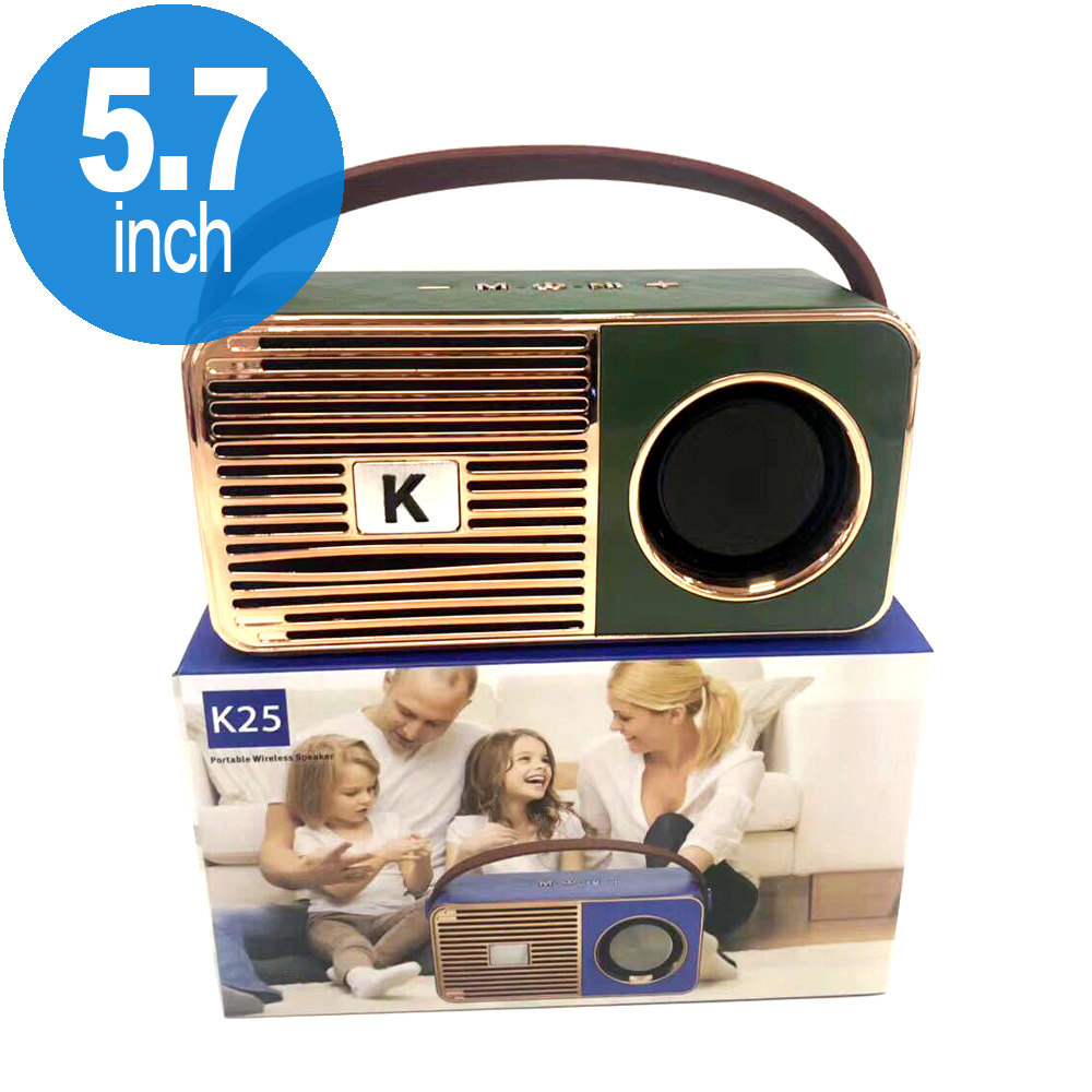 Retro On The Go Radio Style Portable Bluetooth Speaker K25 (Green)