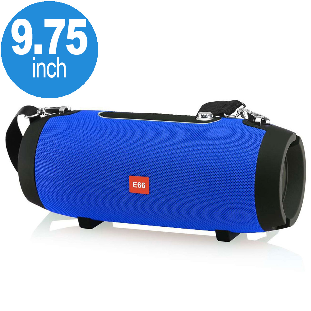 Carry to Go Large Drum Design Portable Bluetooth SPEAKER with Phone Holder E66 (Blue)