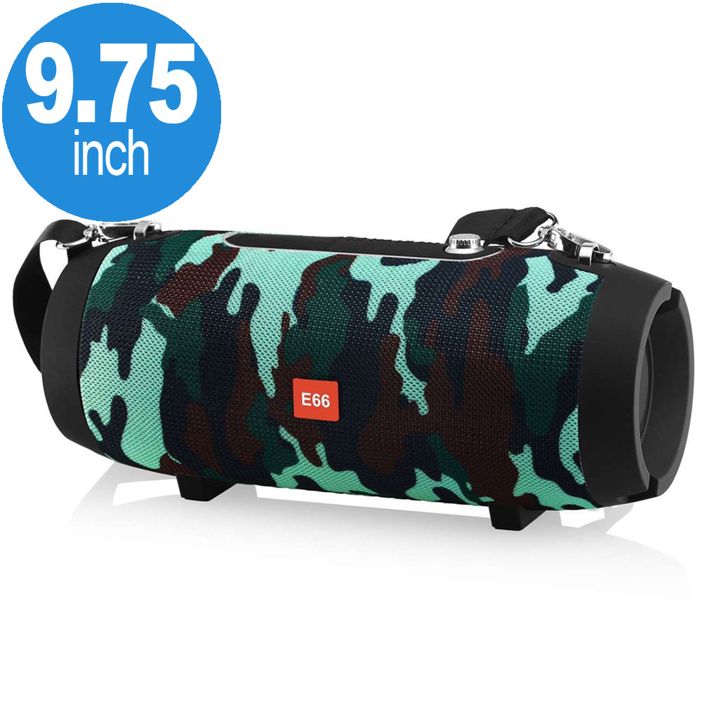 Carry to Go Large Drum Design Portable Bluetooth SPEAKER with Phone Holder E66 (Camouflage)