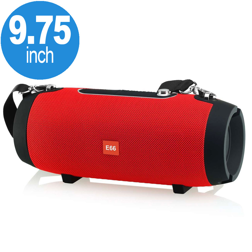 Carry to Go Large Drum Design Portable Bluetooth Speaker with PHONE Holder E66 (Red)