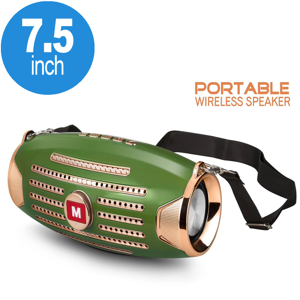 Glossy Design Power Sound Bluetooth Speaker with Carry Strap M219 (Green)